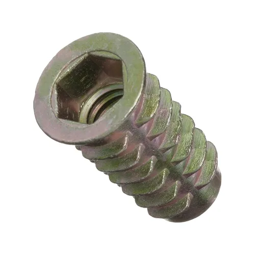 Miniatura 11 de E-Z LOK Inserto roscado para madera blanda, insertos de rosca hexagonal de zinc 1/4-20 roscas internas, 0.512 in de longitud, paquete de 100