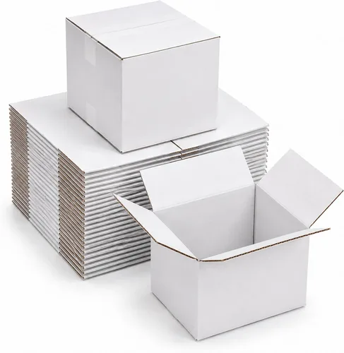 Miniatura 18 de Cajas de envío corrugadas negras de 6 x 4 x 3 pulgadas, paquete de 25 Cartón resistente de 32 ECT, sin cierre de cinta, fácil montaje
