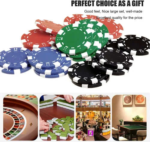 Miniatura 3 de 11.5 Gram Bulk Chip Accessories, 10 Pcs Professional Poker Chip, Casino Poker Chips,Clay Composite Casino Poker Chips for Casino Card Games Texas