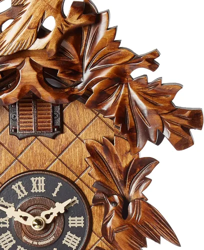 Miniatura 2 de Engstler - Reloj de cuco con pilas, tamaño completo, 14 pulgadas de alto x 10 pulgadas de ancho x 6 pulgadas de profundidad