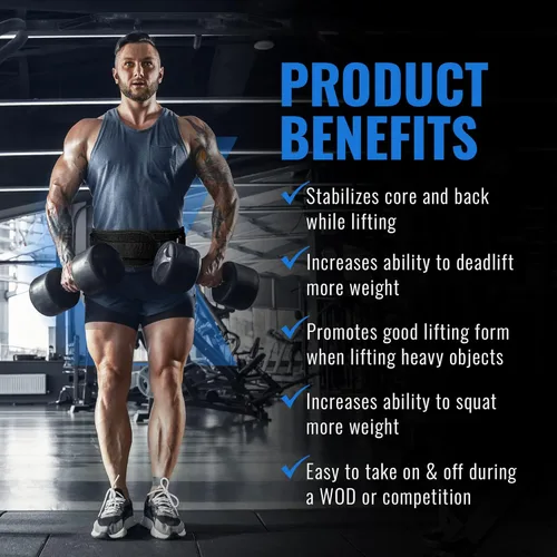 Miniatura 4 de Cinturón para levantamiento de pesas Fire Team Fit, para hombres y mujeres, de 6 pulgadas, soporte de espalda para fisicoculturismo y fitness, ideal