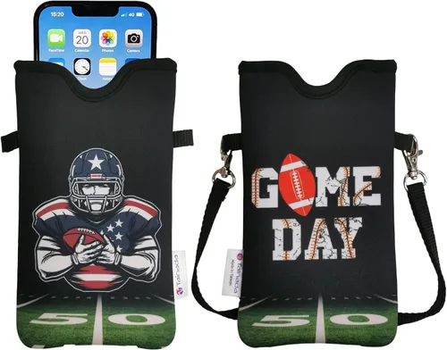 Miniatura 53 de Tainada Funda Estuche Bolsa de Neopreno para Teléfono para Hombres y Mujeres con Correa Cruzada/Cordón para el Cuello para iPhone 17/16/15 Pro Max