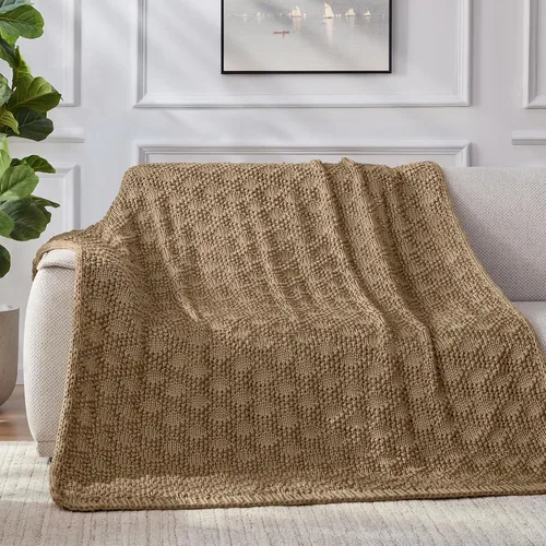 Miniatura 6 de Anysay Manta de punto con peso para adultos, manta de punto grueso con peso para dormir, 36 x 48 pulgadas, 3 libras, manta pesada transpirable