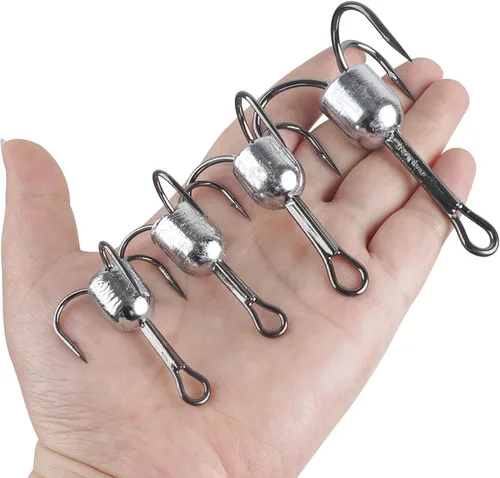 Miniatura 4 de 5 ganchos de pesca grandes con peso para cebo, atún, espada, trucha, salmón, pesca, 4 tamaños, 1 oz, 1.25 onzas, 1.5 onzas, 2.5 onzas