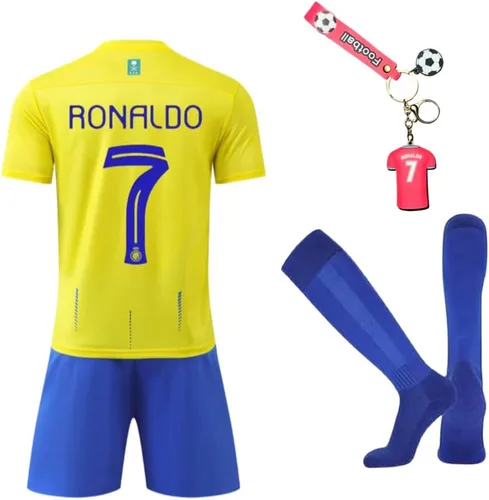 KickOffKits - Camiseta de fútbol #7 NASSR Uniforme para adultos, camiseta de equipo deportivo para adultos, jerseypantalones cortoscalcetinesregalo