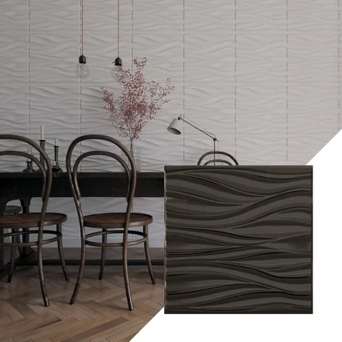 Miniatura 13 de Ekena Millwork 19 5/8 pulgadas de ancho x 19 5/8 pulgadas de alto, ondulado EnduraWall decorativo 3D, cobre envejecido (cubre 2.67 pies cuadrados).