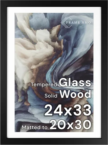 Miniatura 59 de Frame Amo Marco de póster de madera maciza de 13 x 19 pulgadas, color natural, tapete blanco para imagen de 11 x 17 pulgadas, parte frontal