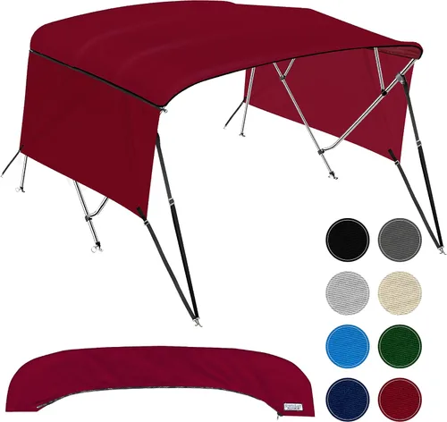 Miniatura 16 de KNOX Bimini tops universales de 4 arcos para paredes laterales, postes de apoyo, lona marina 900D a prueba de decoloración, funda de almacenamiento