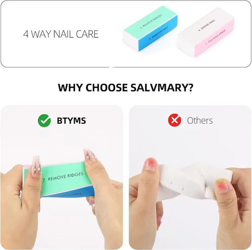 Miniatura 4 de Bloques pulidores de uñas de 4 vías para uñas naturales, bloque de pulido de uñas, limas de uñas, herramienta de forma y brillo de uñas