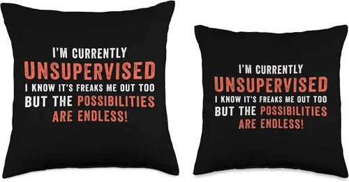 Miniatura 3 de I'm Currently Unsupervised But The Possibilities Are Endless Throw Pillow