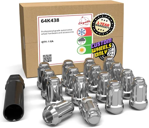 Miniatura 15 de Wheel Accessories Parts 16 tuercas de rosca M10x1.25 Bulge Bellota de 1.26 pulgadas de largo, color negro, hexagonal de 0.551 in para Artic Cat