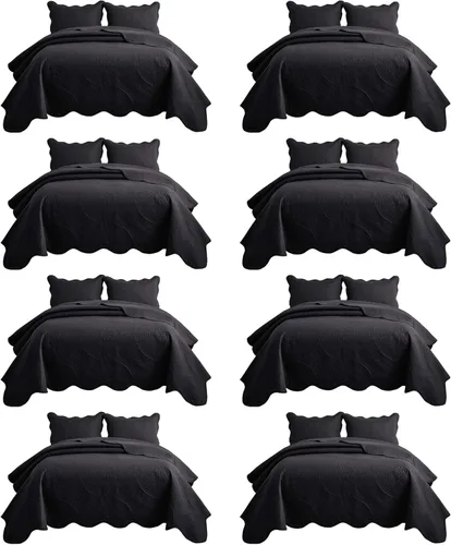 Miniatura 67 de IR Imperial Rooms Velvet Twin Quilt Bedspread Comforter Bedding Set 2 Pcs Diamond Pattern - (68"x86") Bedspread Coverlet + 1 Pillow Shams