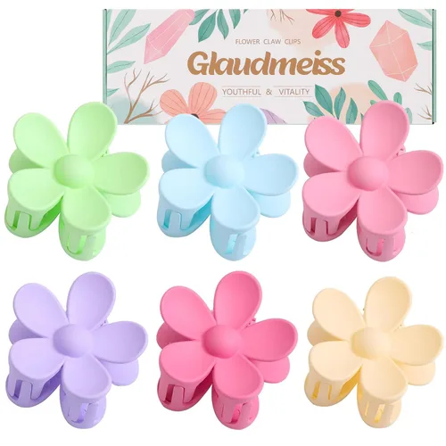 Miniatura 8 de 6 pinzas para el cabello de flores para mujer, pinzas de pelo de flores hawaianas, pinzas de hibisco hawaiano para cabello fino y grueso, fuerte