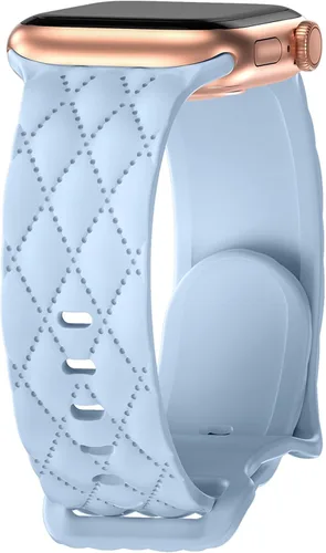 Miniatura 14 de Correa de silicona para Apple Watch para mujer de 1.575 in 1.496 in 1.614 in 1.732 in 1.811 in 1.772 in 1.654 in, correa deportiva de repuesto
