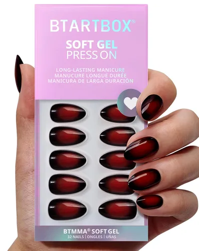 Miniatura 43 de BTArtbox Uñas Postizas Blancas Cortas a Presión - Uñas Postizas de Gel Suave en Forma de Almendra, Uñas Blancas con Pegamento para Uñas, Uñas