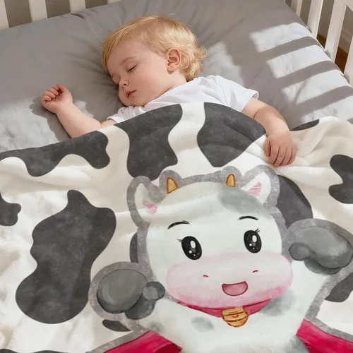 Miniatura 3 de Manta de bebé personalizada con nombre, cobijas de franela suaves y personalizadas con diseño de animales para recién nacidos, niños y niñas
