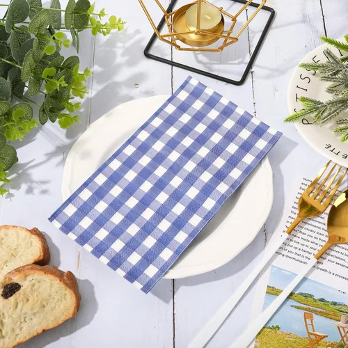 Miniatura 3 de Whaline Servilletas de invitados de color azul marino, paquete de papel desechable de 3 capas para boda, cena, toalla de mano para boda, cumpleaños