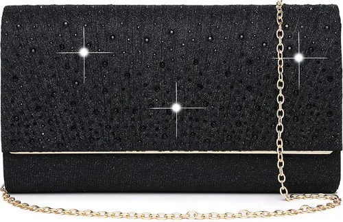 MUDUO Monederos de mano con diamantes de imitación para mujer, monederos y bolsos formales de boda, fiesta, graduación, bolsas de dinero, regalo de