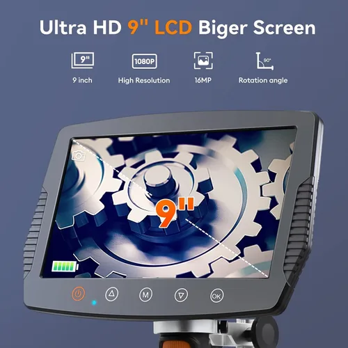 Miniatura 3 de Hayve Microscopio digital LCD de 9 pulgadas, microscopio de moneda de aumento de 1500X con cámara de 16 MP, microscopio de soldadura micro
