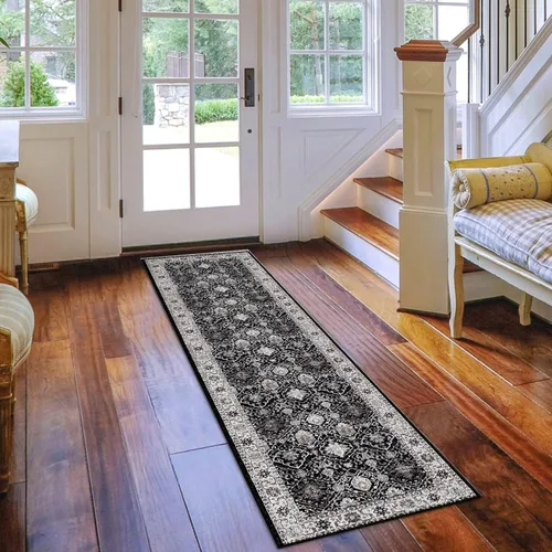 Miniatura 210 de Alfombra lavable para pasillo - 2x7 alfombras de cocina, alfombra para entrada, alfombra vintage, suave, alfombra antideslizante para piso, alfombra