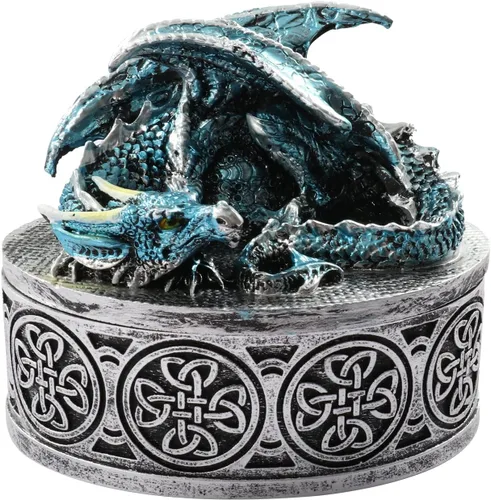 Miniatura 2 de Caja de almacenamiento única de regalo de dados DND con patrón de dragón, gran caja de regalo DND, juegos de mesa MTG de mazmorras y dragones