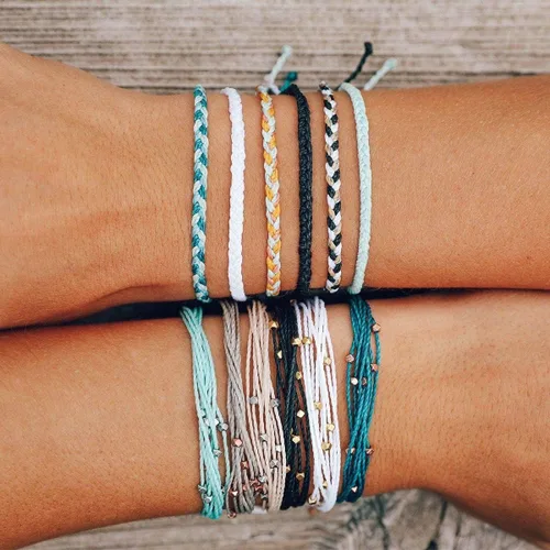 Miniatura 3 de Pura Vida - Mini Pulsera trenzada Brazalete chapado, banda ajustable