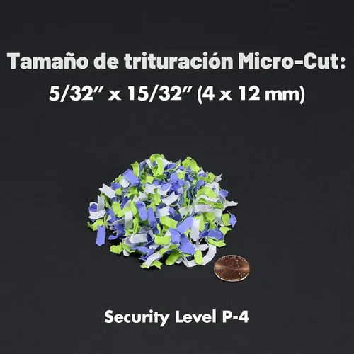 Miniatura 3 de Aurora AU1210MA - Trituradora de papel de microcorte de alta seguridad de grado profesional de 12 hojas, CD y tarjeta de crédito, 60 minutos