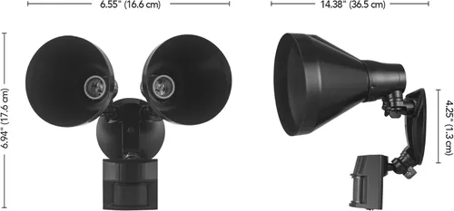 Miniatura 10 de Foco de luz de seguridad Heath Zenith, con sensor de movimiento, ángulo amplio