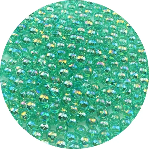 Miniatura 15 de 2000 cuentas redondas acrílicas de 0.157 pulgadas (0.157 in), cuentas espaciadoras de colores AB con agujero para bricolaje, pulseras, collares