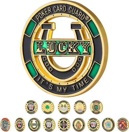Miniatura 18 de LuluCircle Guardia de póquer, Pesos para póquer, regalos de póquer para hombres, protector de tarjetas de póquer, accesorios de póquer, fichas