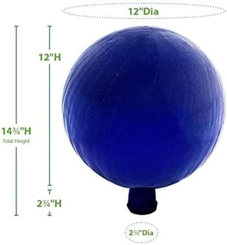 Miniatura 6 de Globo de observación de estilo victoriano de 12 pulgadas con acabado agrietado, esfera de jardín reflectante hueca pulida para el hogar, decoración