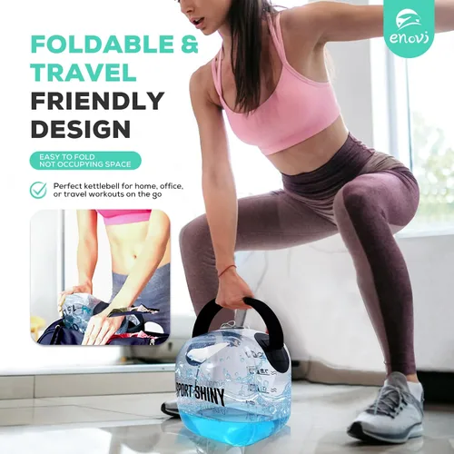 Miniatura 3 de EasyGo Pesas Rusas, Pesa Rusa Plegable Rellena de Agua, Pesa Rusa Ajustable