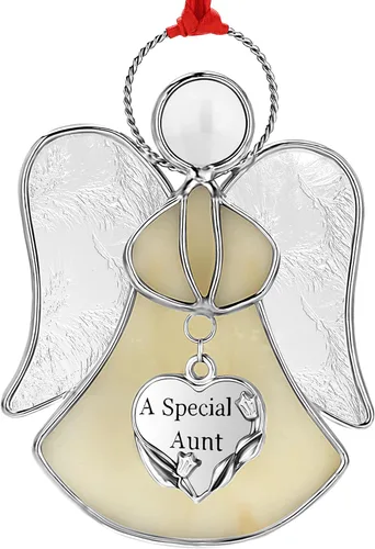 Miniatura 12 de Atrapasoles de Vidrio Emplomado para Ventanas Colgantes de Ángel Azul Adorno Personalizado de Metal Regalos Decorativos para Mamá Abuela Amiga