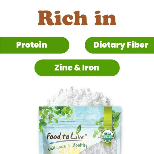 Miniatura 5 de Food to Live Coco orgánico fino rallado, 12 onzas, sin OMG, crudo, sin azúcar, sin sulfatar, desecado, carne afeitada. Vegana, Keto, Kosher, a