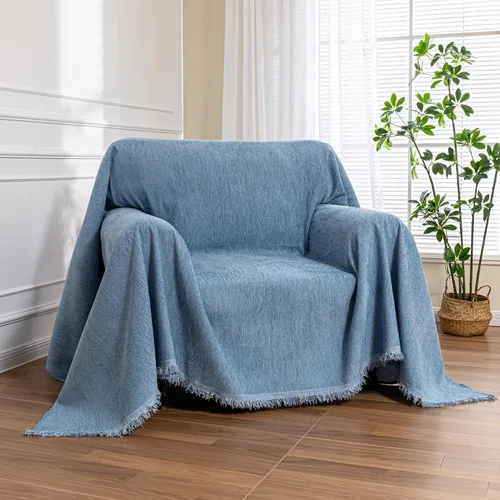 Miniatura 59 de MEETSKY Fundas para sofá modular de 3 cojines, lavables, mezcla de felpilla suave, protector de muebles, funda decorativa de estilo moderno