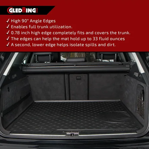 Miniatura 4 de Gledring USA - Tapetes de carga de goma personalizados para todo tipo de clima, diseñados para Mercedes Benz GLC X253 2016-2022, no se requiere