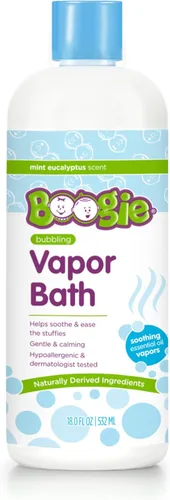 Boogie Baño de vapor burbujeante para niños, 18 onzas líquidas, baño de burbujas suave y relajante para niños, fabricado con aceites esenciales