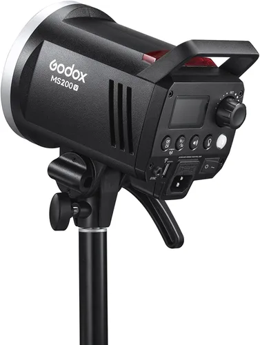 Miniatura 7 de Godox MS200-V MS200V 200W - Luz estroboscópica compacta de estudio, GN53 0.1-1.8S Tiempo de reciclaje, sistema 2.4G X, montaje Bowens con lámpara