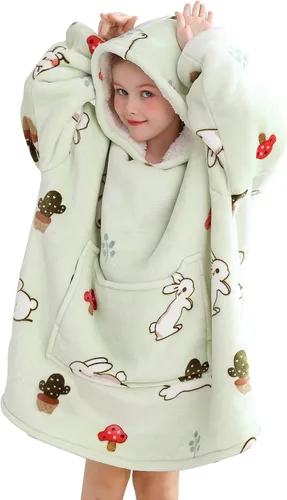 Miniatura 14 de Aemilas Wearable Blanket Hoodie - Warm Sherpa Blanket Sweatshirt as Gifts for Adult Women Mom Men, One Size Fits All