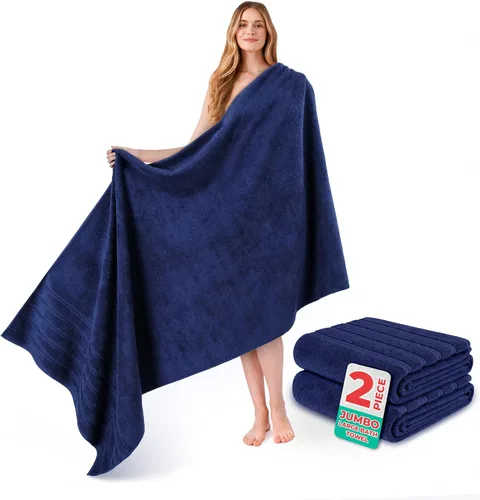Miniatura 74 de American Soft Linen Toallas de baño jumbo grandes de 35 x 70 pulgadas, 600 GSM, 100% algodón, sábanas de baño turcas, toallas de baño de lujo