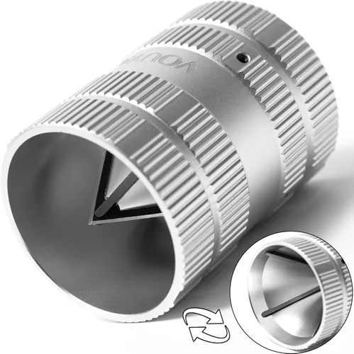 Herramienta de desbarbado para tubería de cobre, tubo de PVC, Escariador de tubo exterior interior de metal de 1/4 a 1-5/8 pulgadas, limpiador de