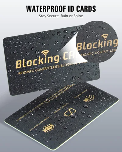 Miniatura 6 de Schembo Funda de bloqueo RFID, protector de tarjeta de débito y crédito contactless NFC y pasaporte, una tarjeta protege toda la cartera/bolso