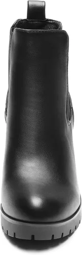 Miniatura 3 de DREAM PAIRS Chelsea - Botas al tobillo para mujer, con plataforma, tacón alto y grueso, con elástico lateral