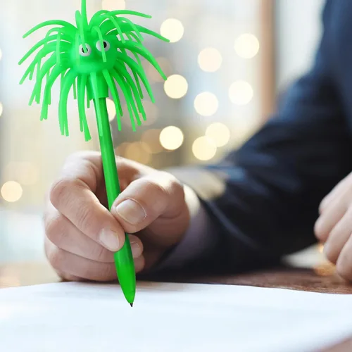 Miniatura 9 de Bolígrafos creativos de tinta de gel de dibujos animados, 9 unidades, lindos bolígrafos de goma suave, divertidos en forma de animal para escritura