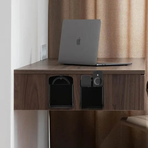 Miniatura 7 de Cosmos Paquete de 2 soportes acrílicos para control remoto, soporte adhesivo de pared, organizador de montaje en pared, caja de almacenamiento