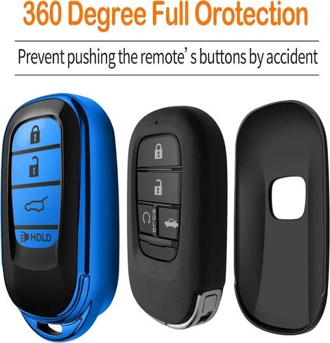 Miniatura 4 de Funda para llavero Honda con llavero de cuero TPU suave, protección completa, para 2022, 2023, 2024, 2025, Civic Accord HR-V Pilot CR-V, carcasa