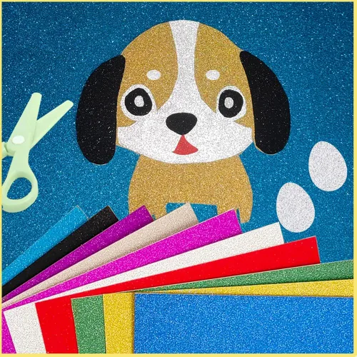 Miniatura 4 de SALEMAR Papel Cartulina con Purpurina Dorada, Cartulinas Brillantes para Cricut, Papel con Purpurina para Crear Tarjetas de Felicitación, Adornos