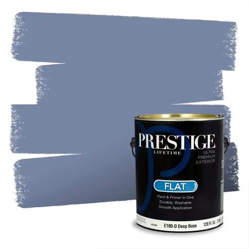 Miniatura 524 de Pintura Exterior + imprimación PRESTIGE, todo-en-uno, 1 galón, acabado mate, color comparable al Valspar* Royal Gray* VS151-Gris real