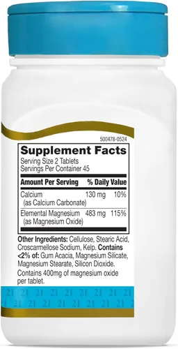 Miniatura 6 de 21st Century mgO 400 mg comprimidos, 90 unidades, surtido