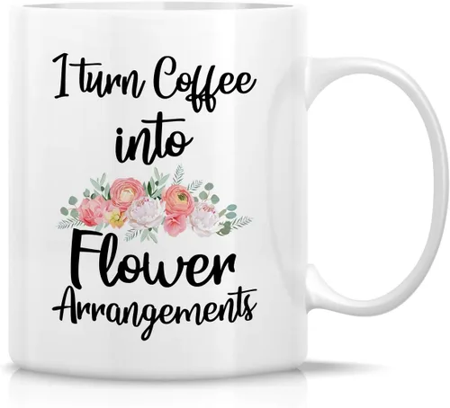 Miniatura 21 de Retreez Taza divertida – Florist cause Badass Miracle Worker isn't an Official Job Tittle Gardener - Tazas de café de cerámica de 11 onzas